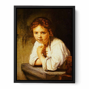 A Girl at a Window Painting