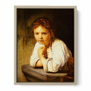 A Girl at a Window Painting