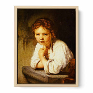A Girl at a Window Painting