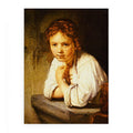 A Girl at a Window Painting