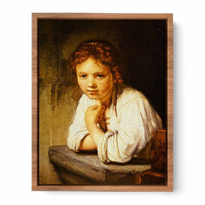 A Girl at a Window Painting