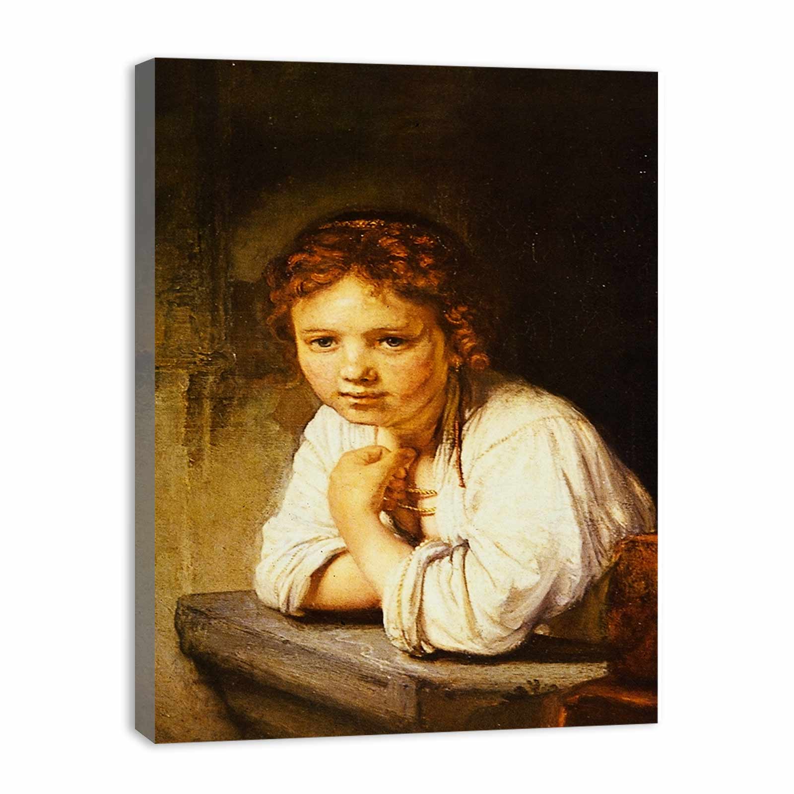 A Girl at a Window Painting
