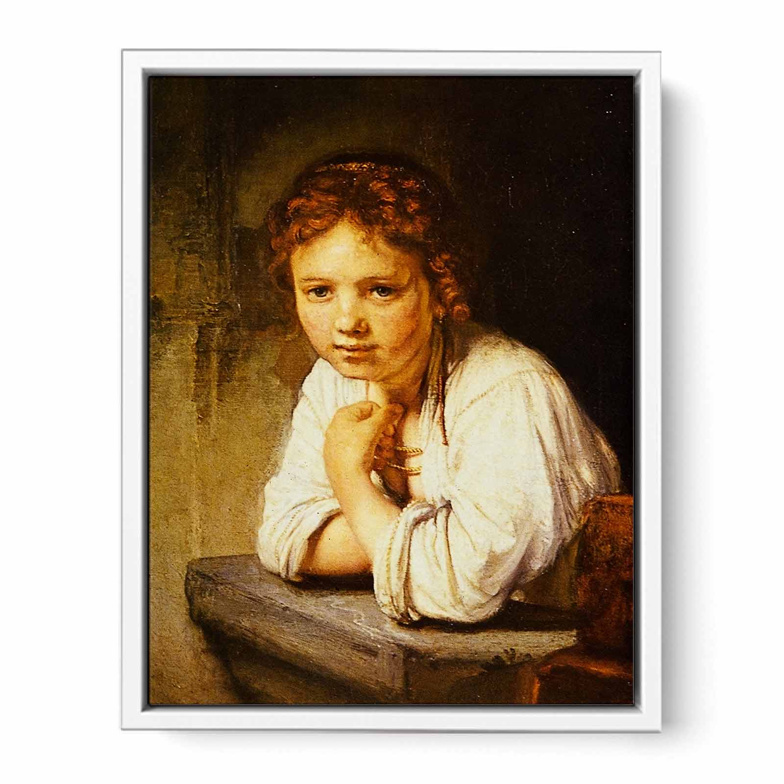 A Girl at a Window Painting