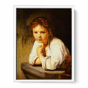 A Girl at a Window Painting
