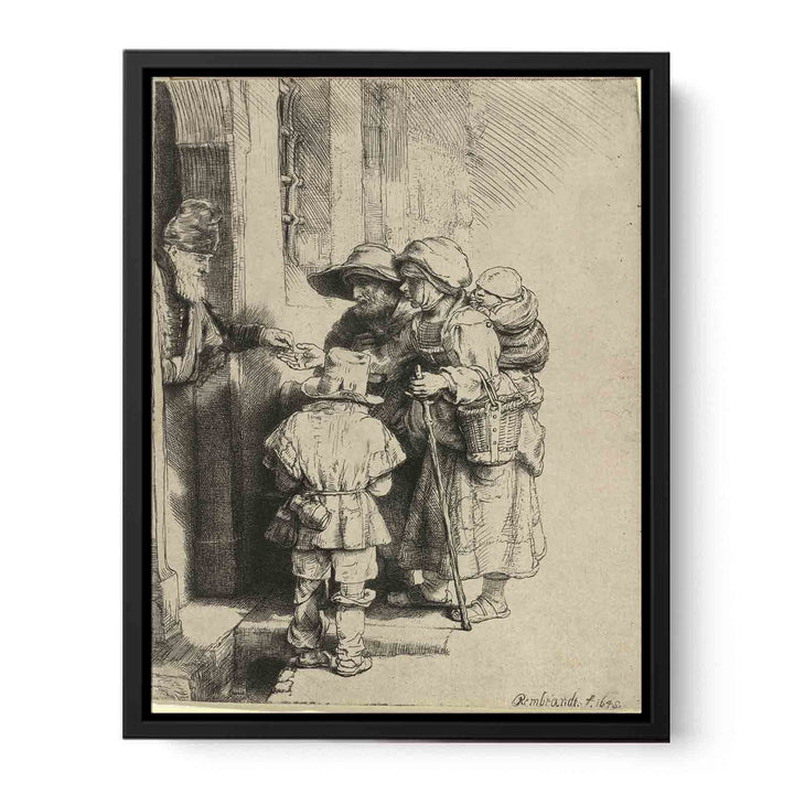 Beggars Receiving Alms at the Door of a House 1648
 Painting
