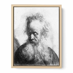 Old Man With Flowing Beard Looking Down Left 1631 Painting