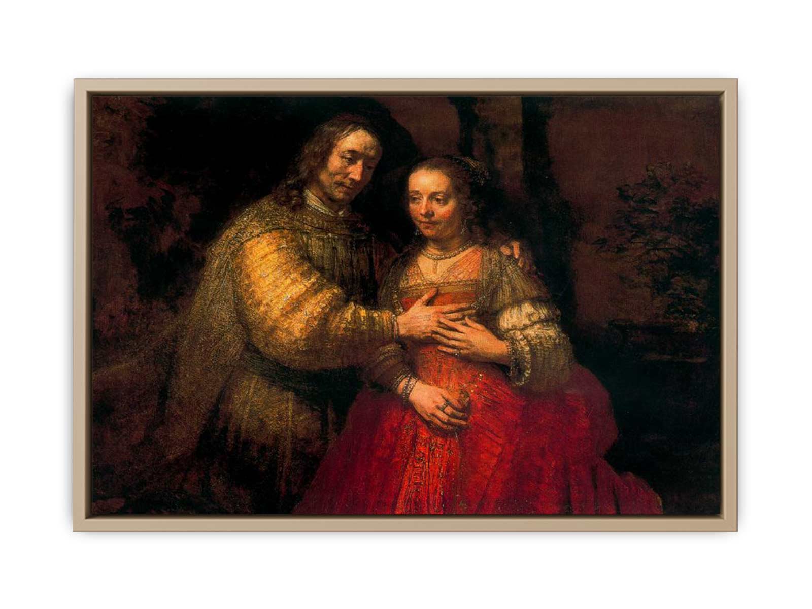 Portrait of Two Figures from the Old Testament, known as 'The Jewish Bride' Painting
