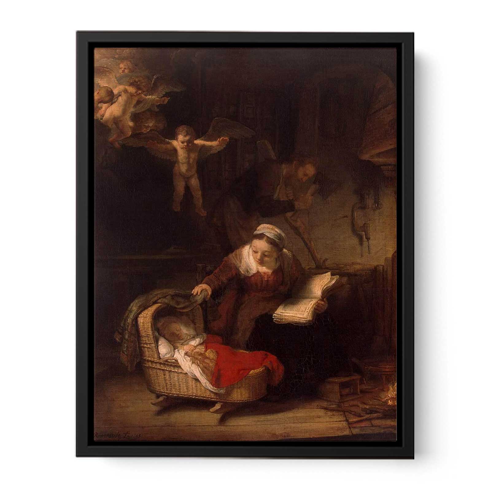 The Holy Family with Angels 1645 Painting