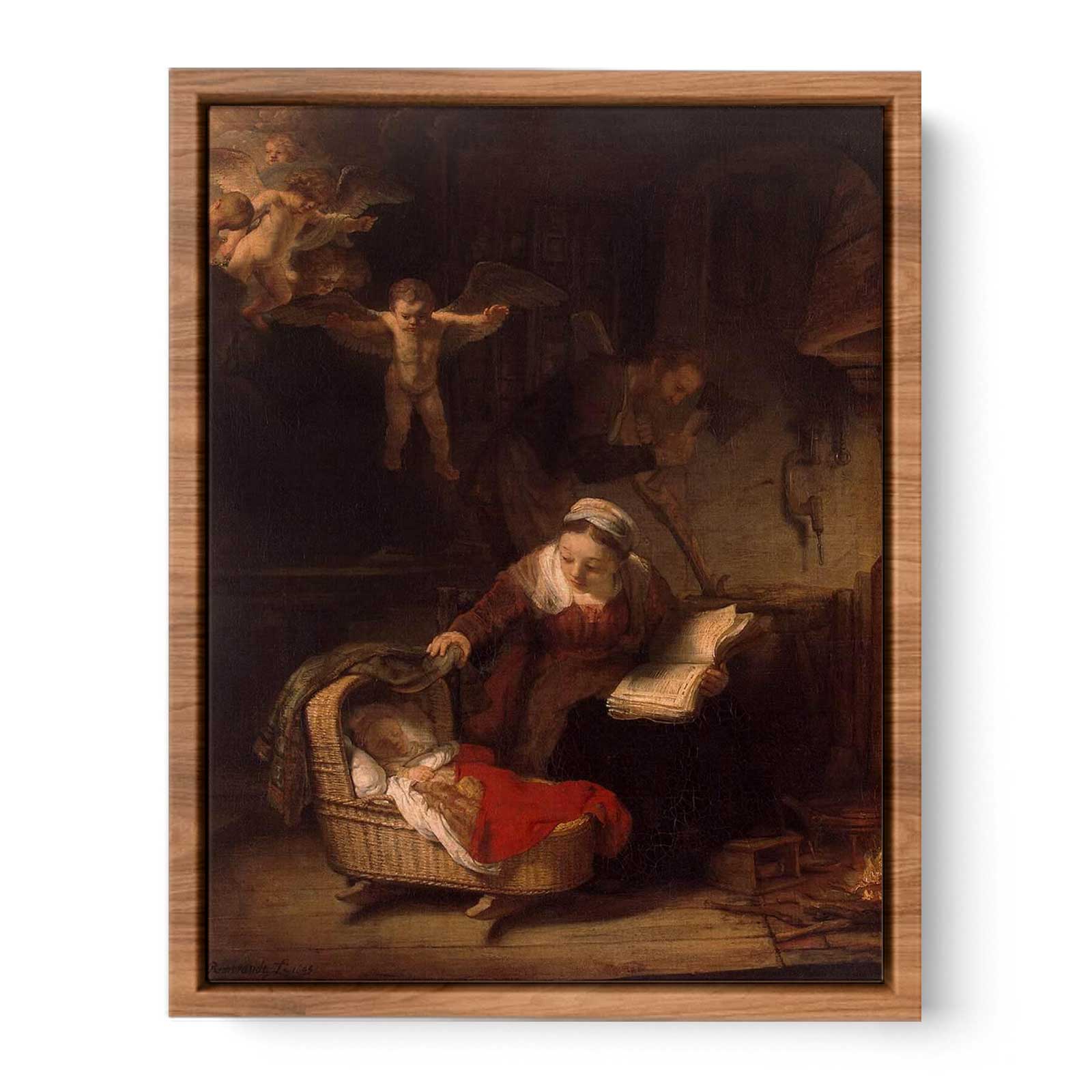 The Holy Family with Angels 1645 Painting