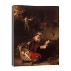 The Holy Family with Angels 1645 Painting