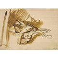 Saskia Asleep In Bed Painting