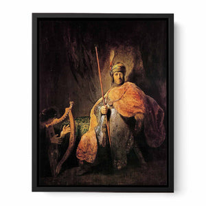 David Playing The Harp To Saul Painting