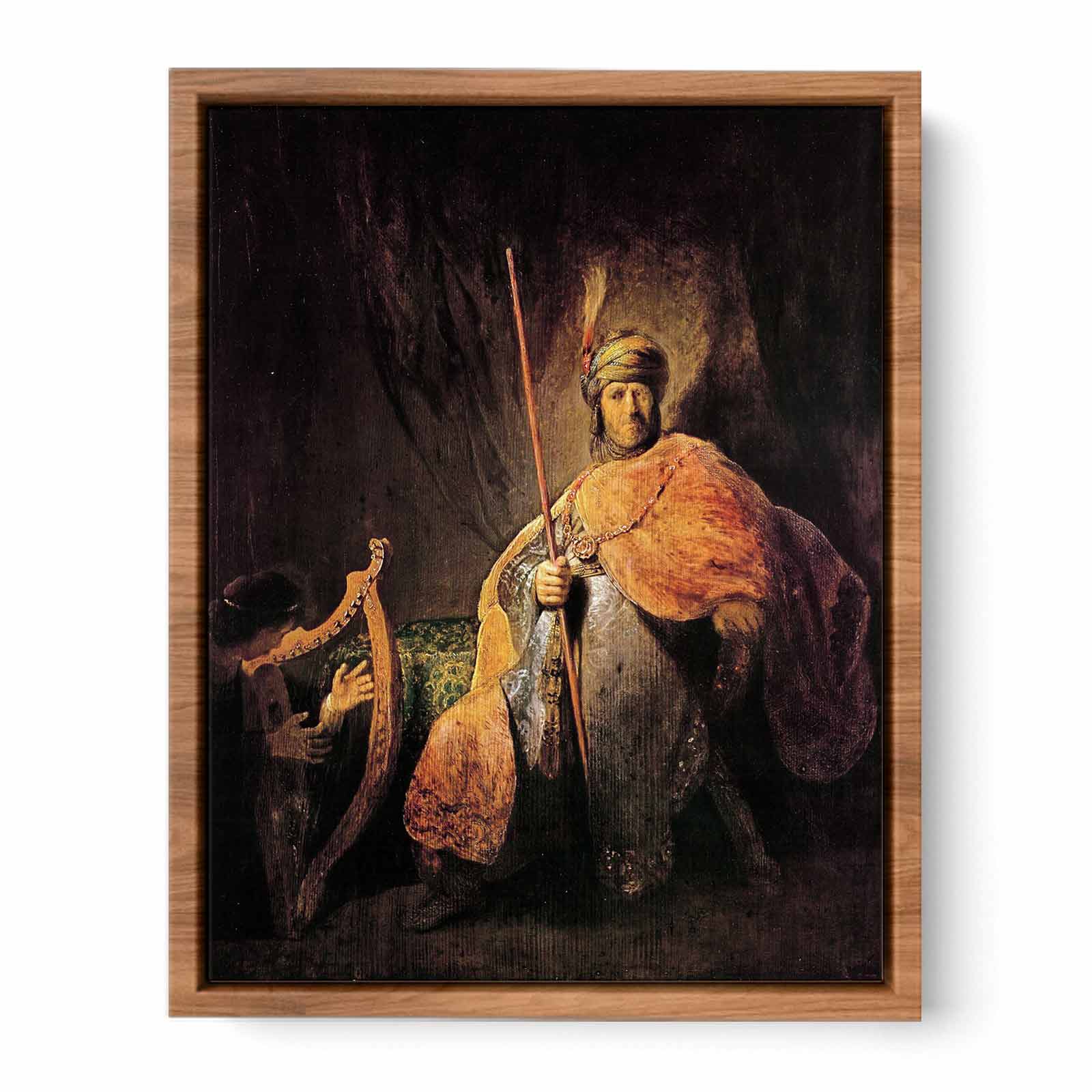 David Playing The Harp To Saul Painting