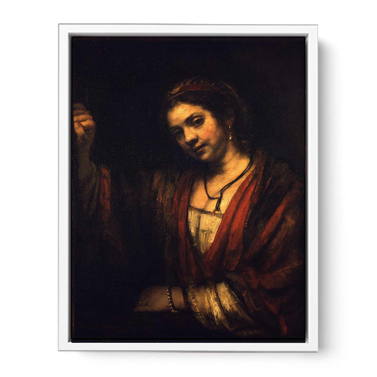 Hendrickje at an Open Door 1656 Painting