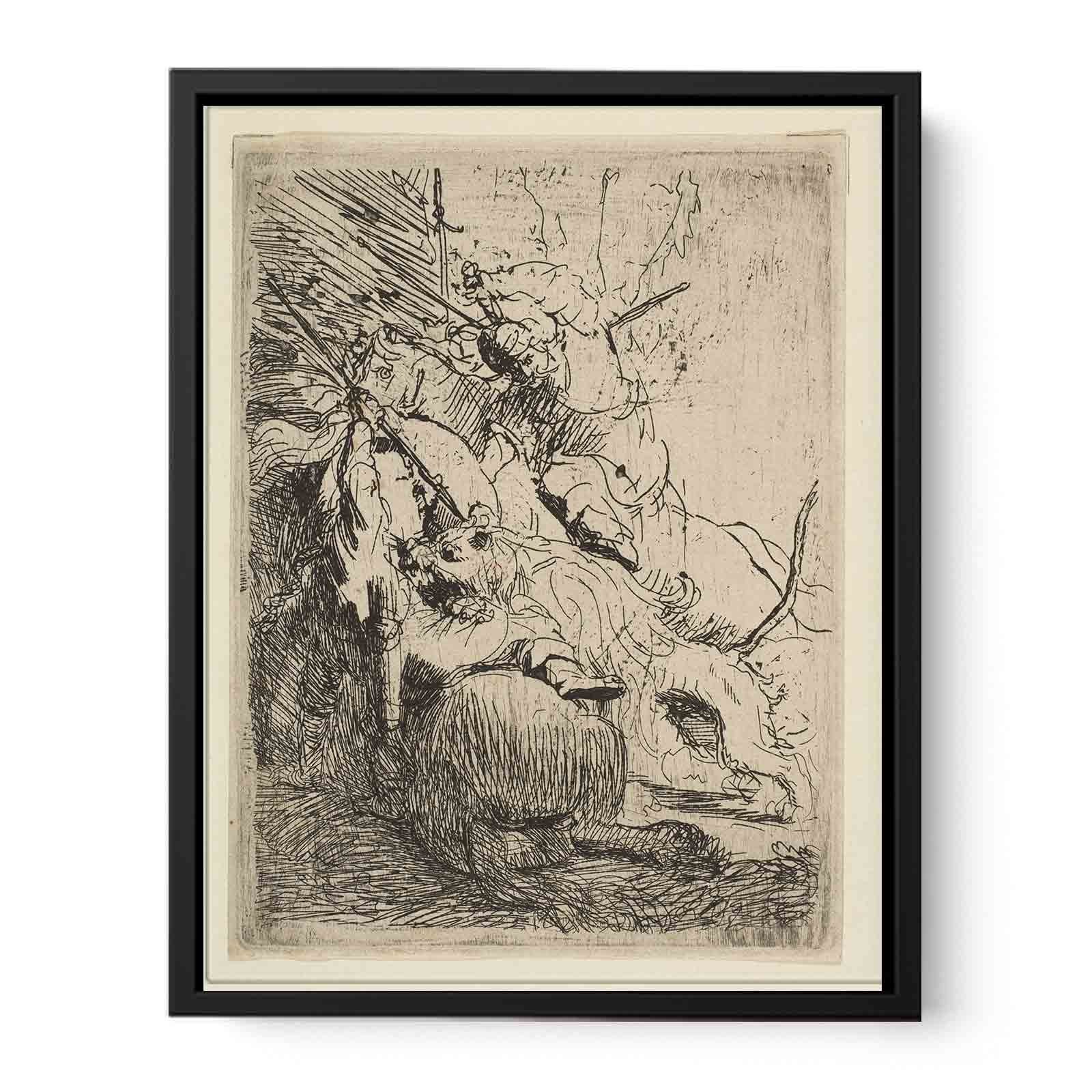 The Small Lion Hunt Painting