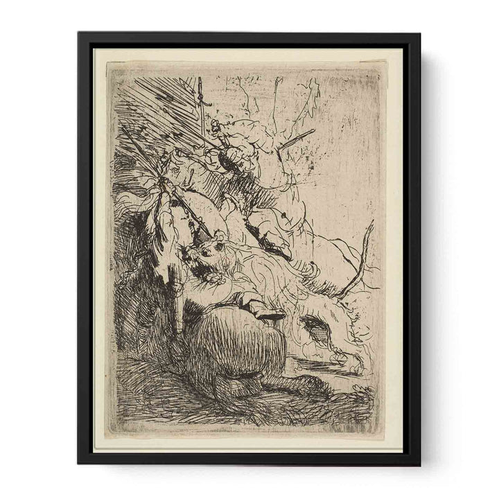 The Small Lion Hunt Painting