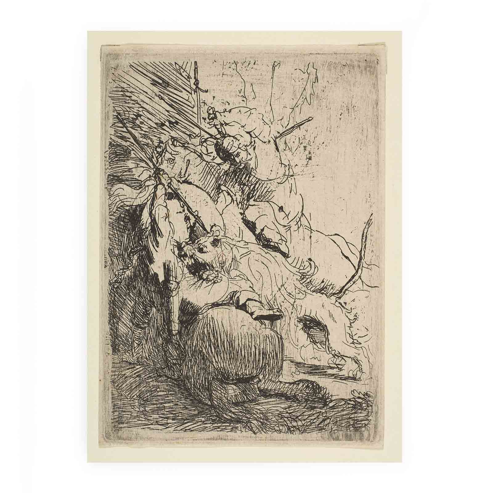 The Small Lion Hunt Painting