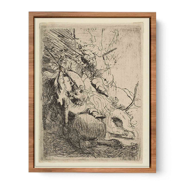 The Small Lion Hunt Painting