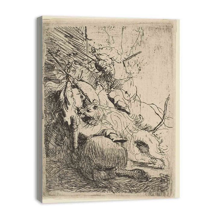 The Small Lion Hunt Painting