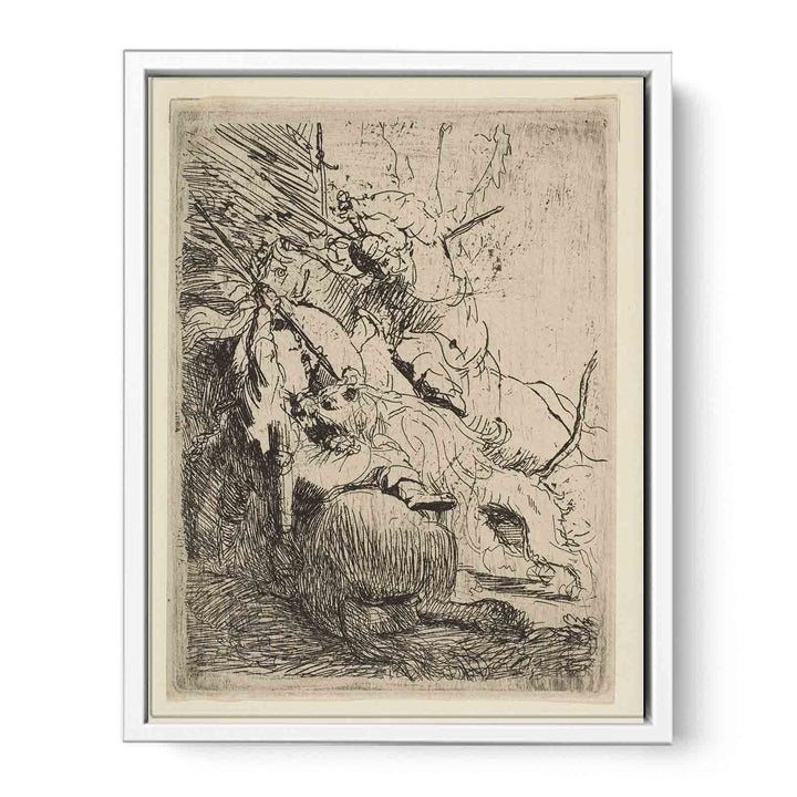 The Small Lion Hunt Painting