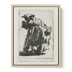 Old Beggar Woman With A Gourd 1630 Painting