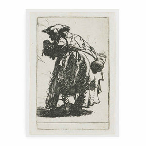 Old Beggar Woman With A Gourd 1630 Painting