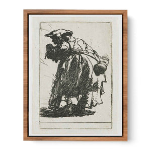 Old Beggar Woman With A Gourd 1630 Painting
