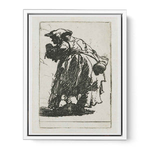 Old Beggar Woman With A Gourd 1630 Painting
