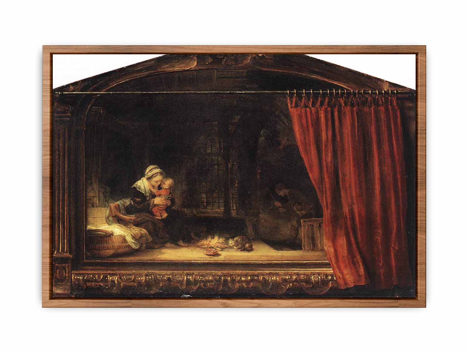 The Holy Family with a Curtain 1646
 Painting