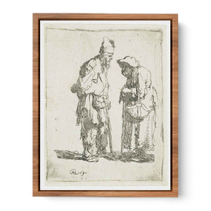 A beggar Man and beggar Woman conversing Painting
