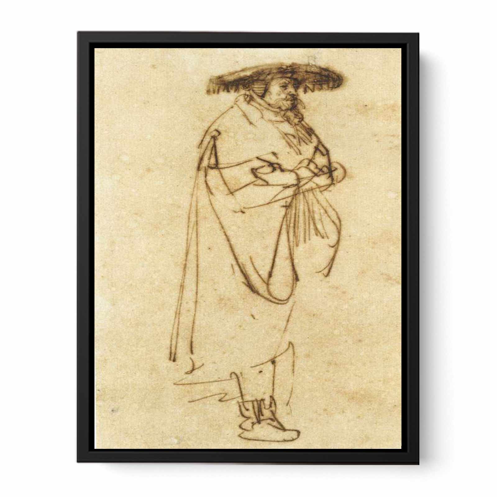 Man with Wide-Brimmed Hat 1632-39 Painting
