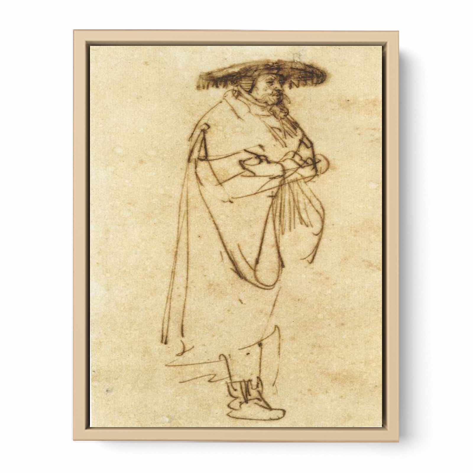 Man with Wide-Brimmed Hat 1632-39 Painting
