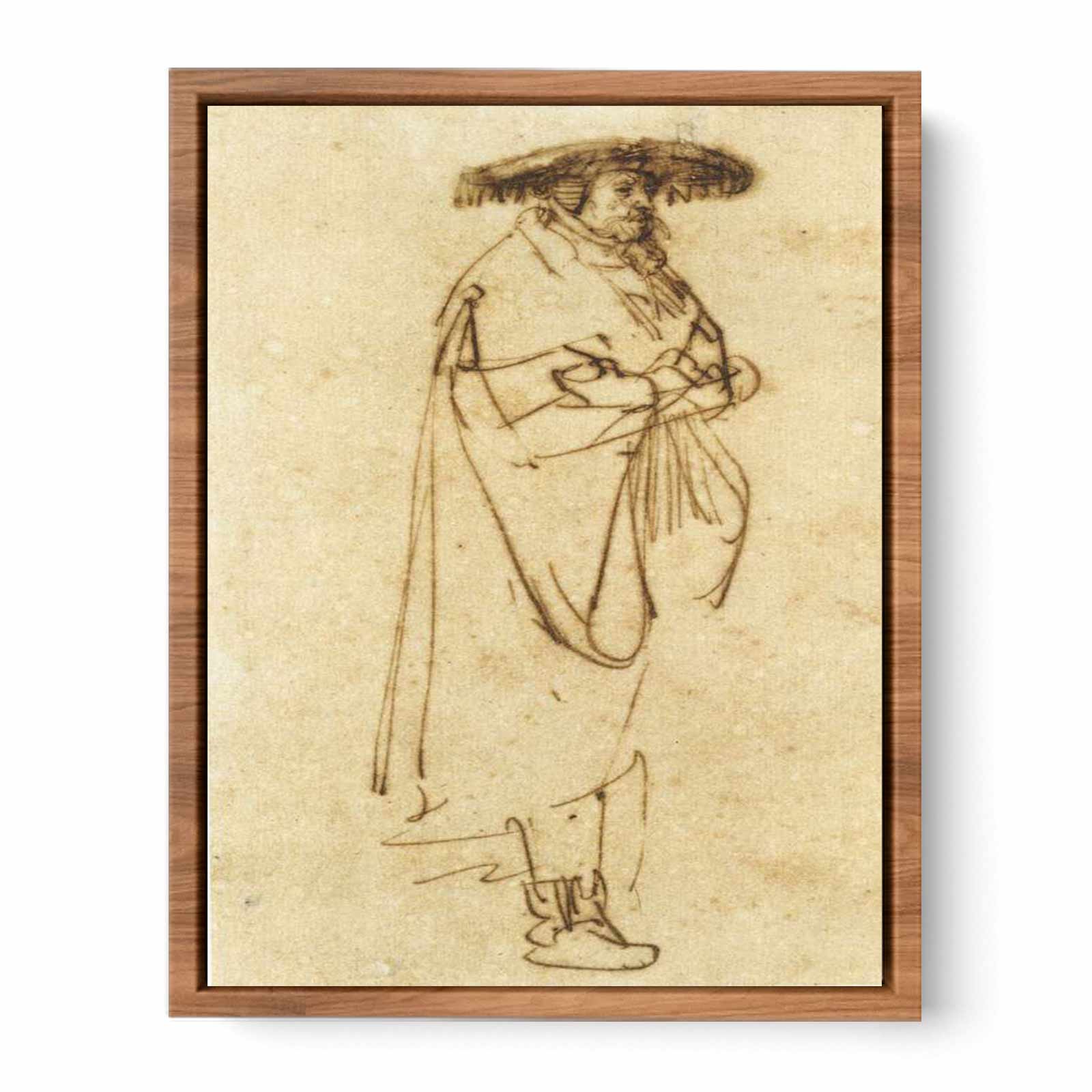 Man with Wide-Brimmed Hat 1632-39 Painting