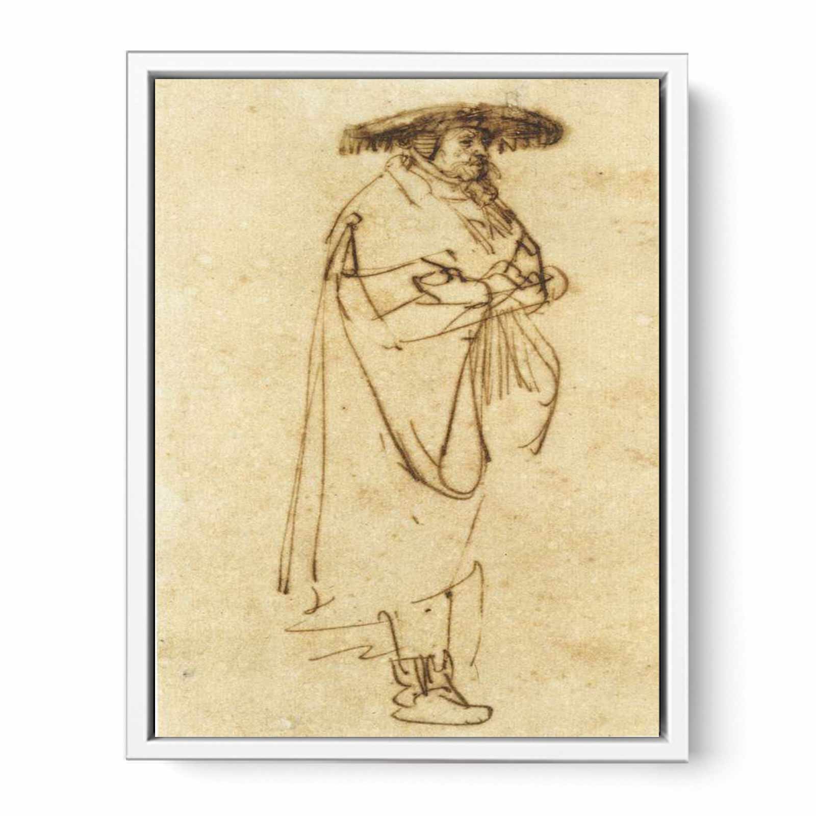 Man with Wide-Brimmed Hat 1632-39 Painting