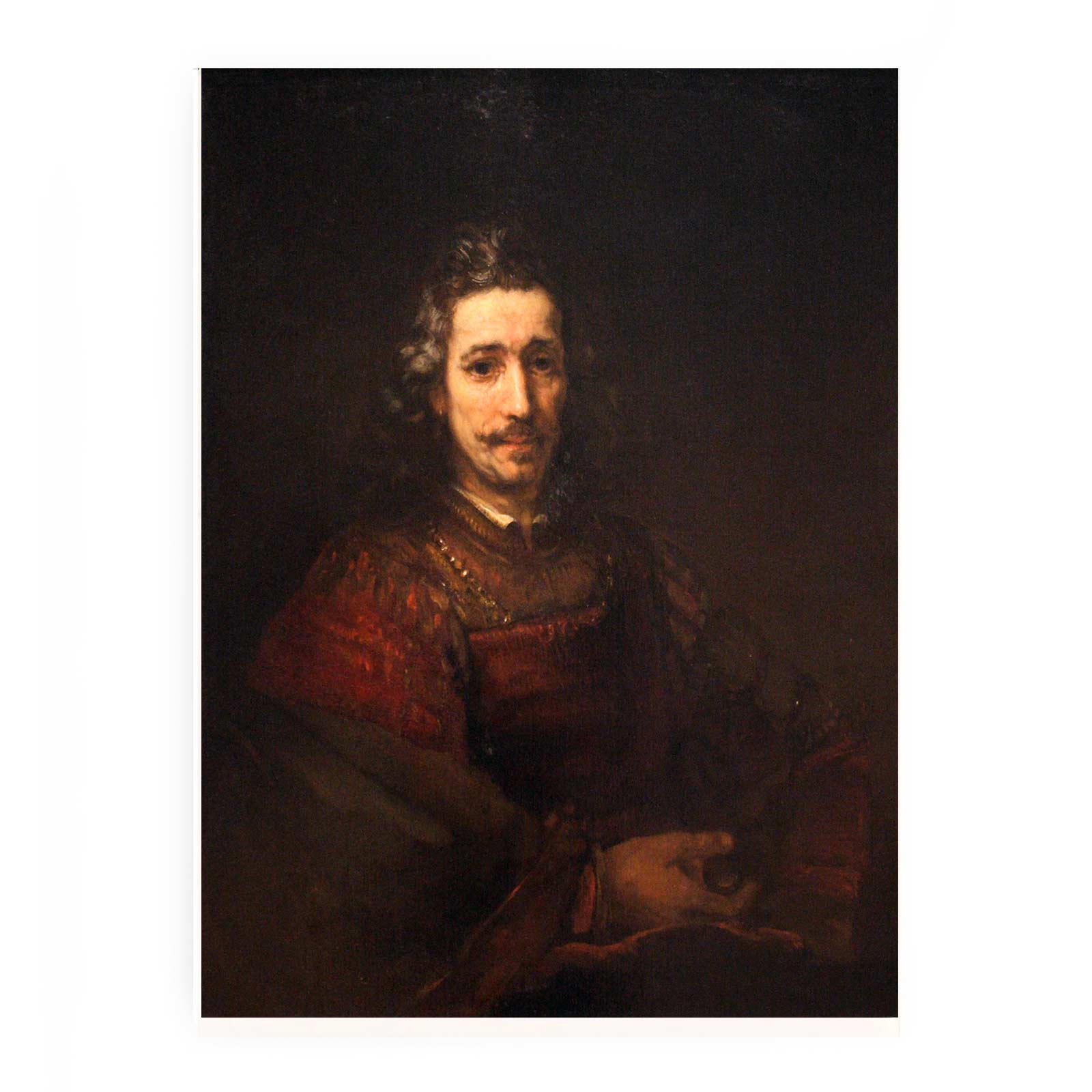 Man with a Magnifying Glass Painting