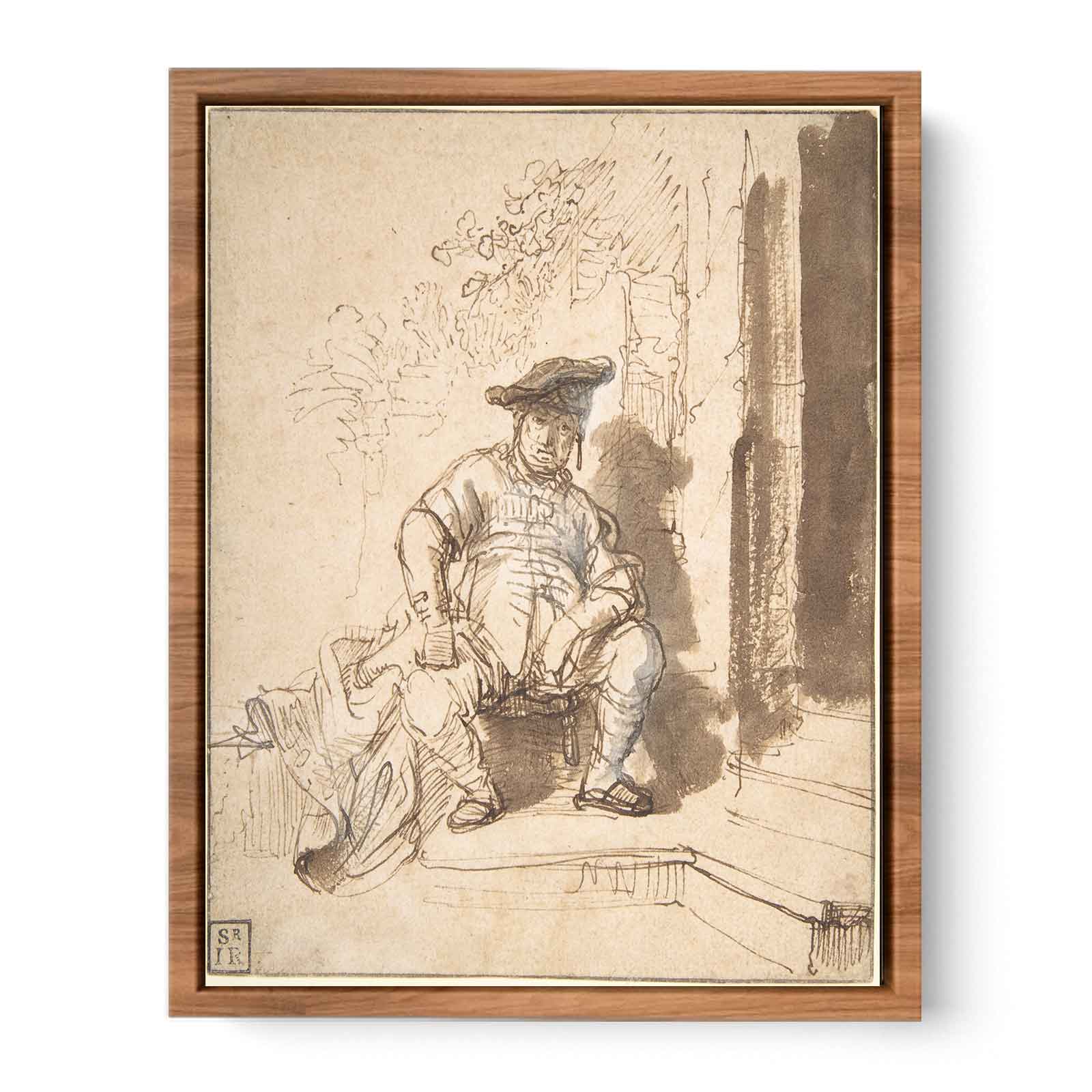 Seated Man Wearing a Flat Cap Painting