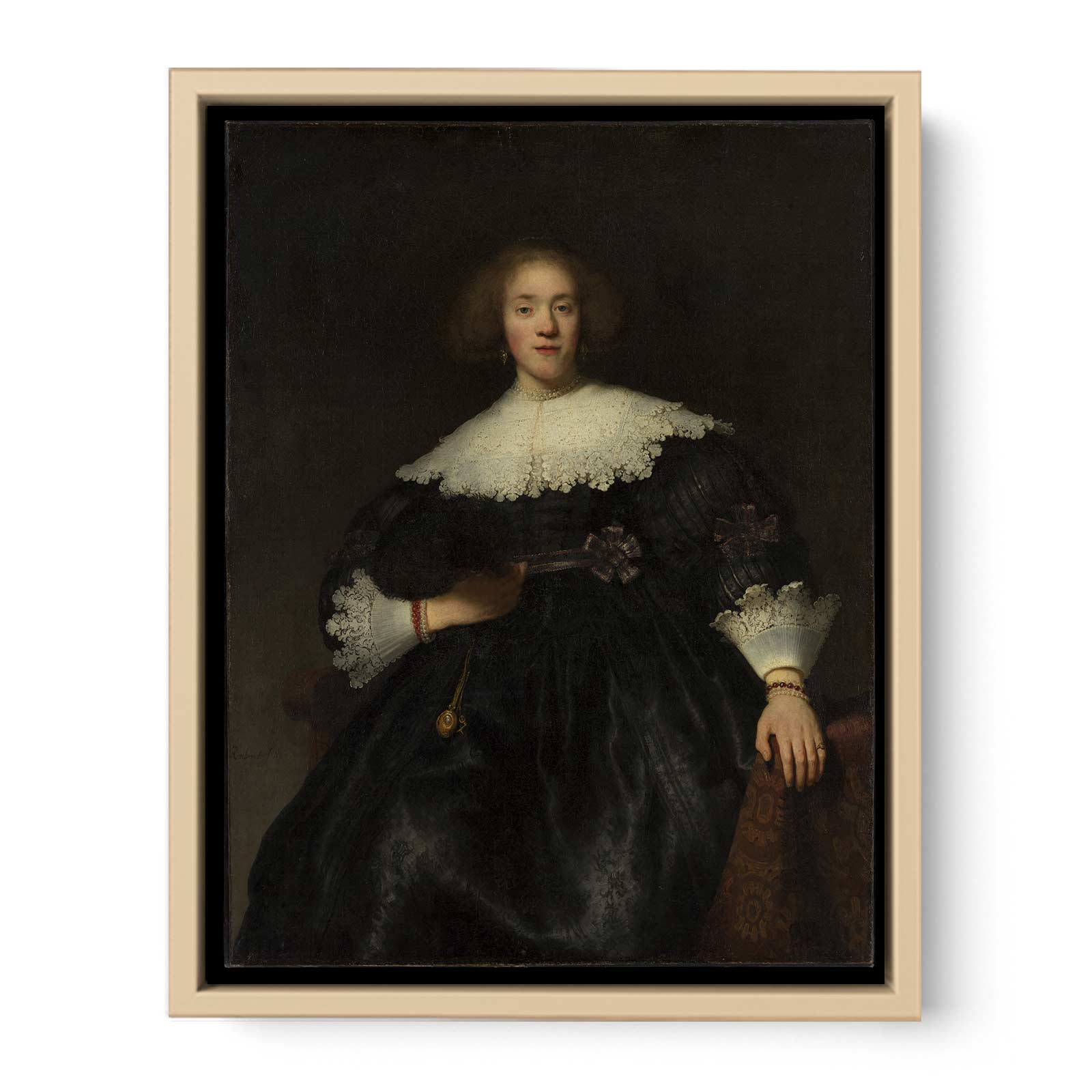 Portrait Of A Young Woman With A Fan Painting
