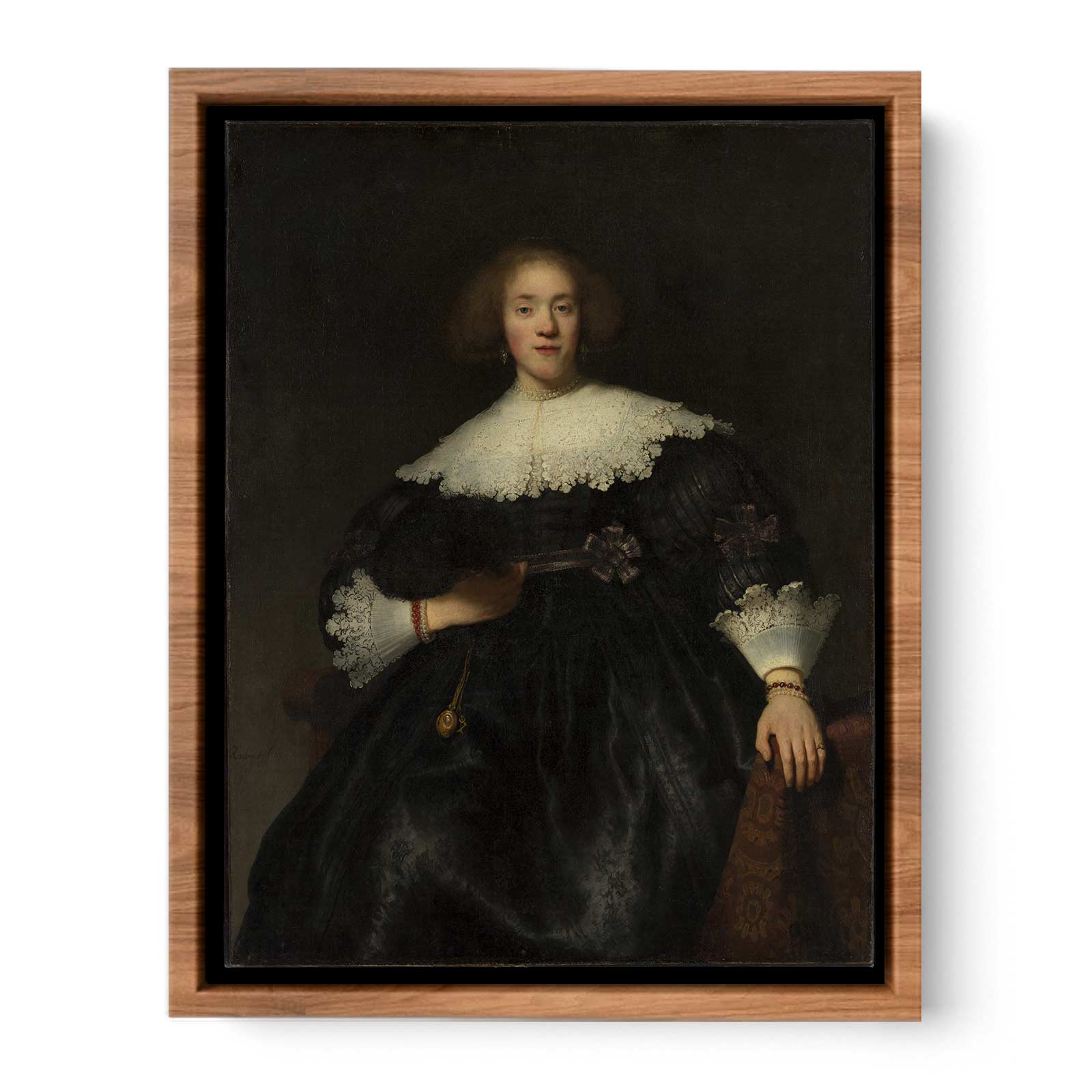 Portrait Of A Young Woman With A Fan Painting
