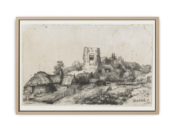 Landscape with a square Tower Painting