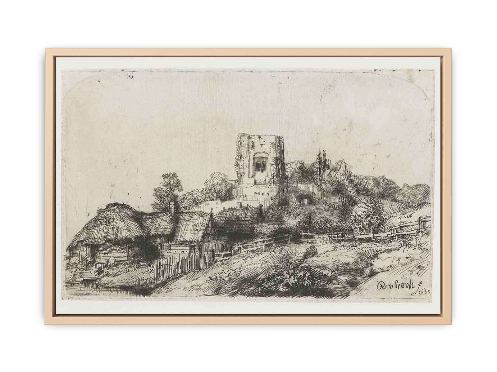 Landscape with a square Tower Painting