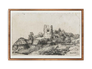 Landscape with a square Tower Painting