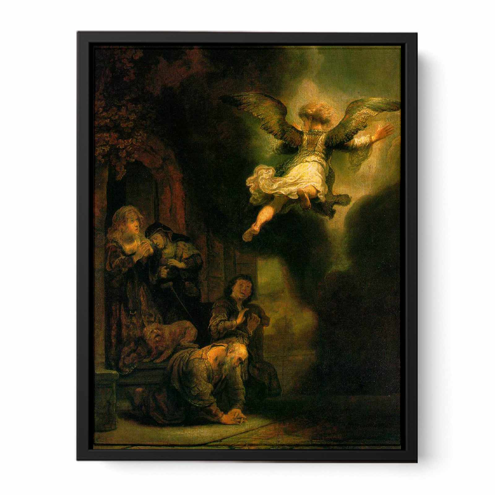 The Archangel Leaving the Family of Tobias 1637 Painting