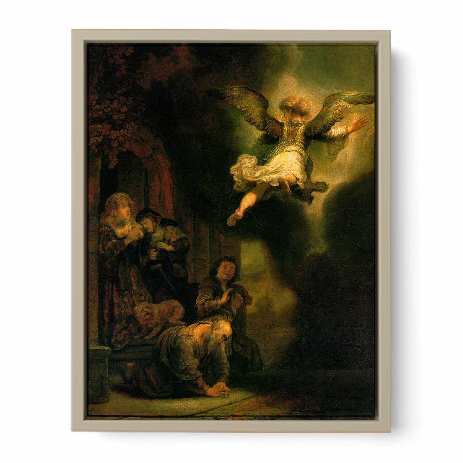 The Archangel Leaving the Family of Tobias 1637 Painting