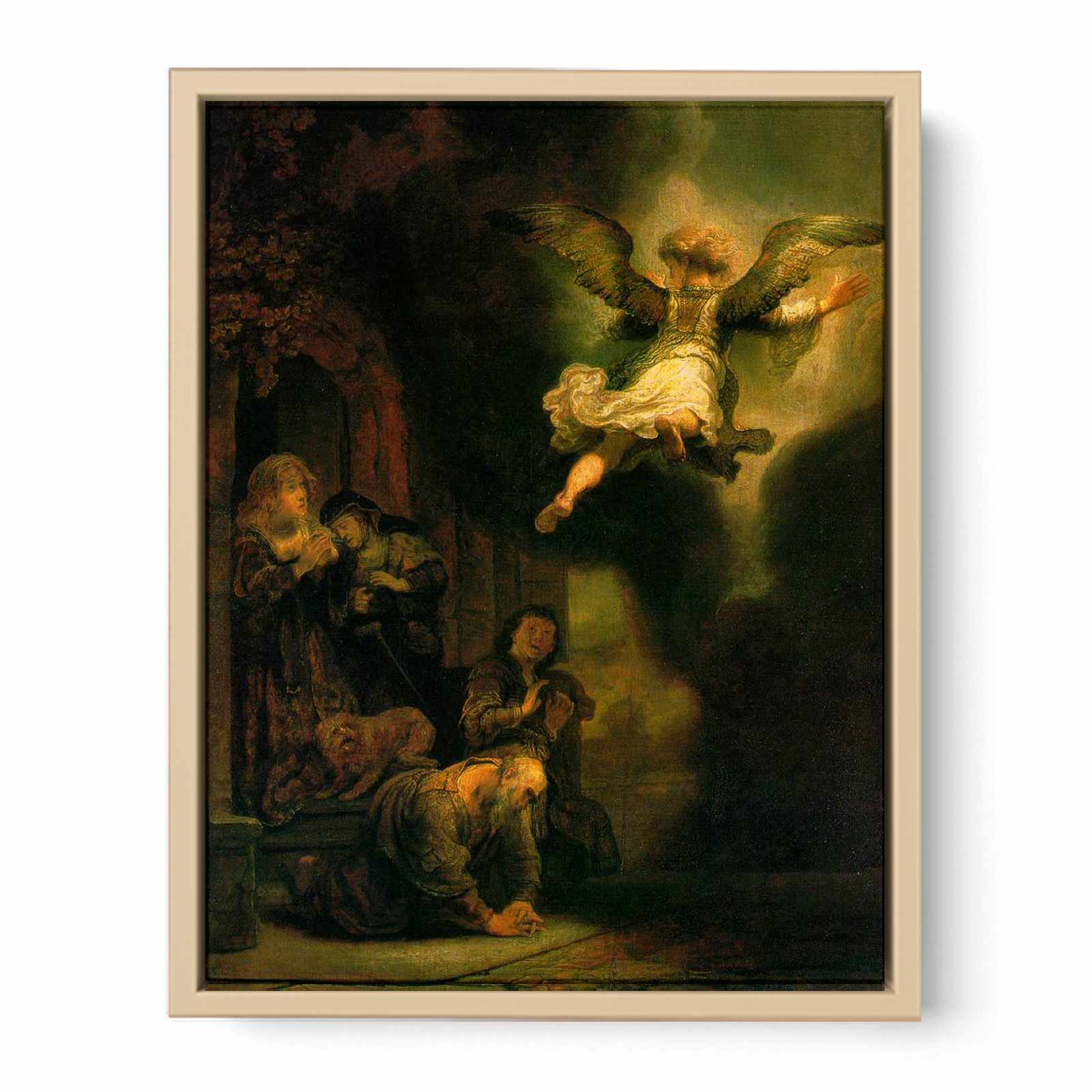 The Archangel Leaving the Family of Tobias 1637 Painting