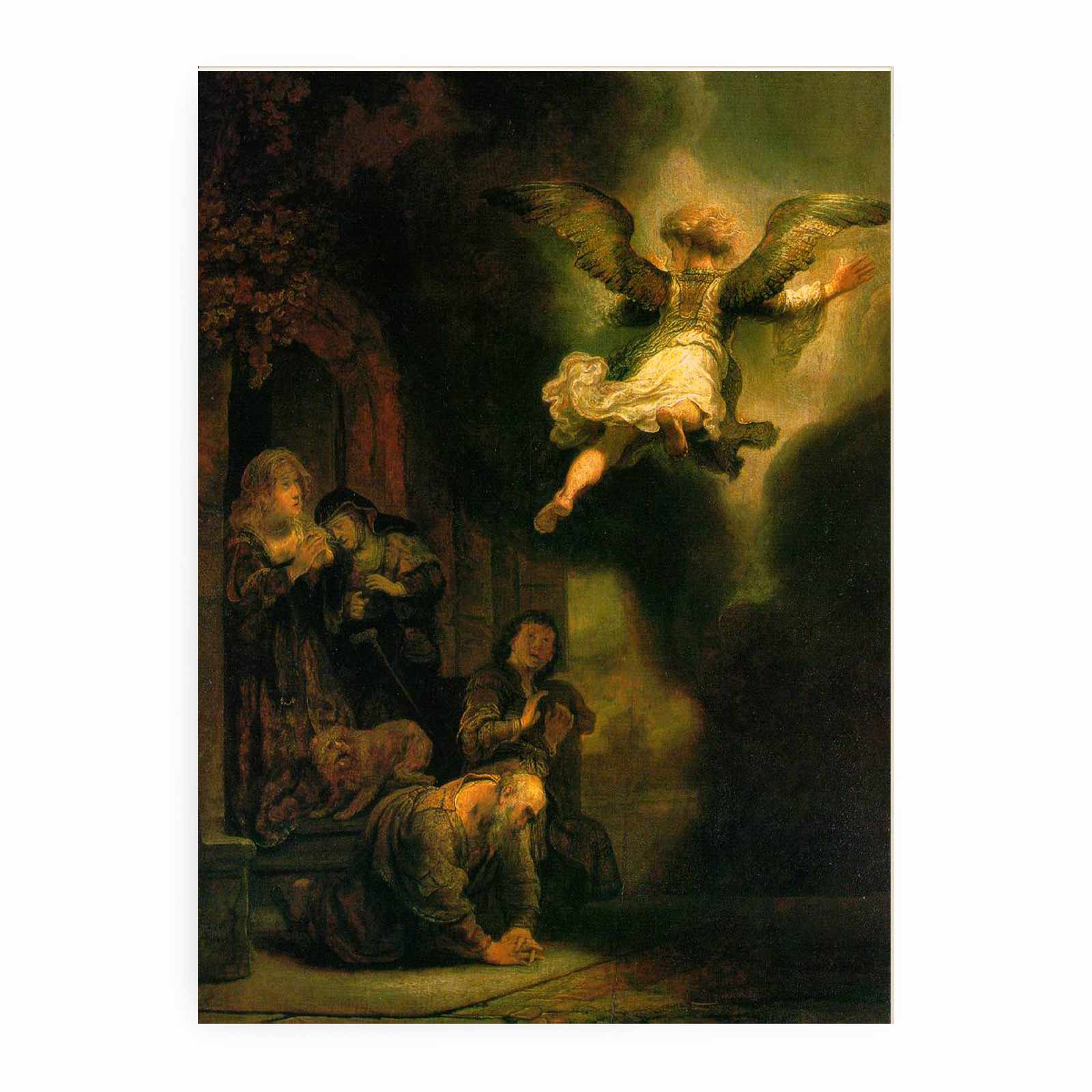 The Archangel Leaving the Family of Tobias 1637 Painting