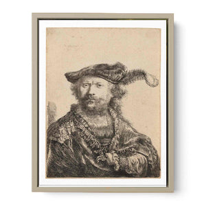 Rembrandt in Velvet Cap and Plume Painting