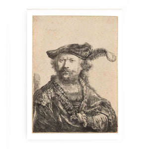 Rembrandt in Velvet Cap and Plume Painting