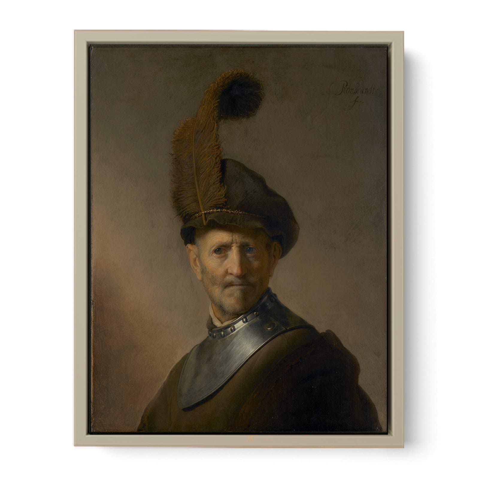 An Old Man in Military Costume Painting