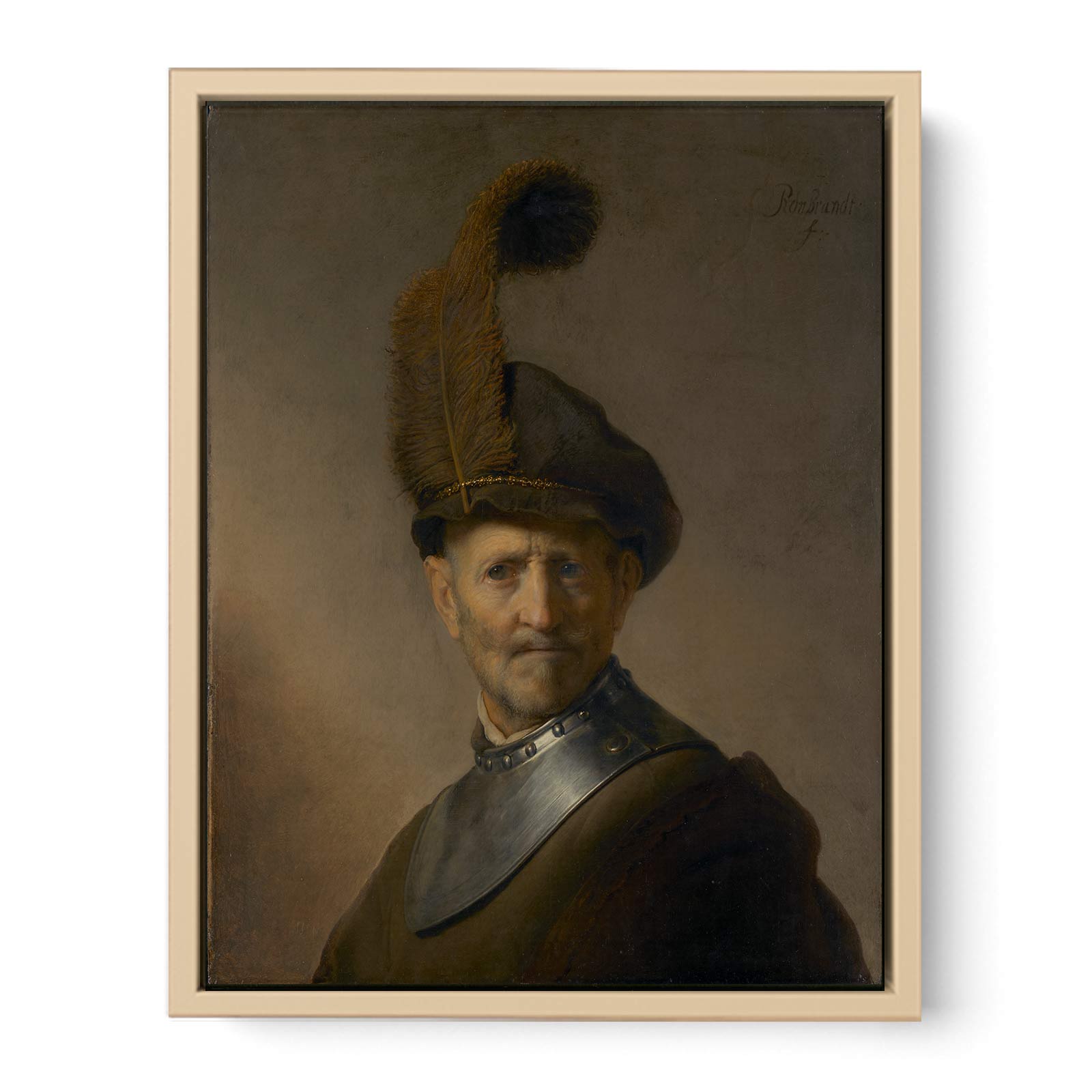 An Old Man in Military Costume Painting