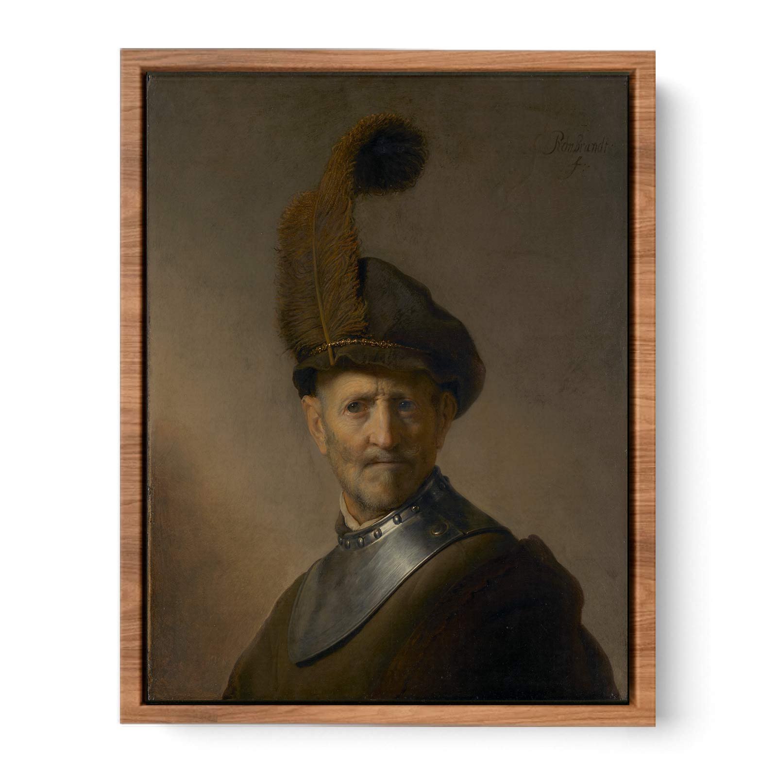An Old Man in Military Costume Painting